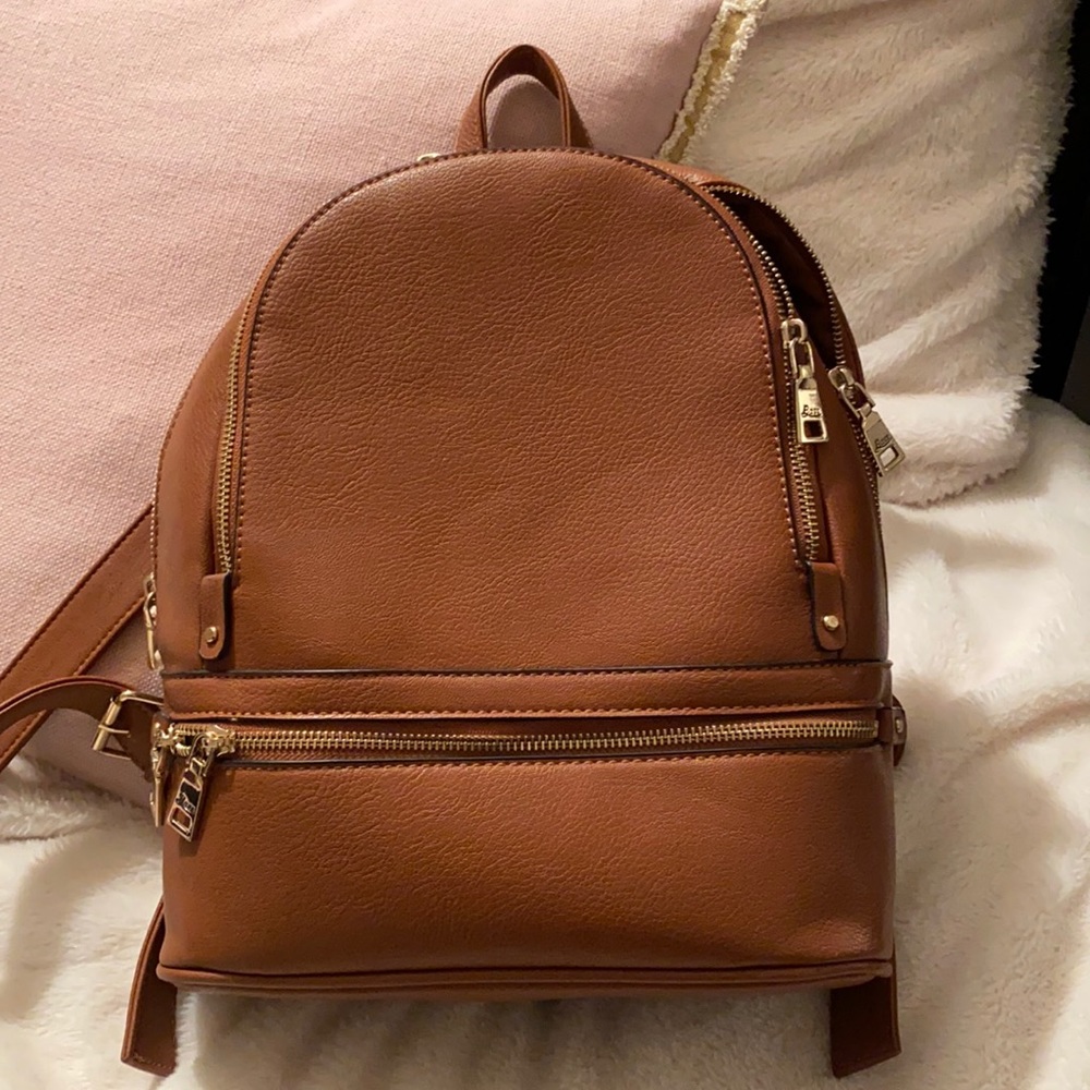 Bass brown leather back pack